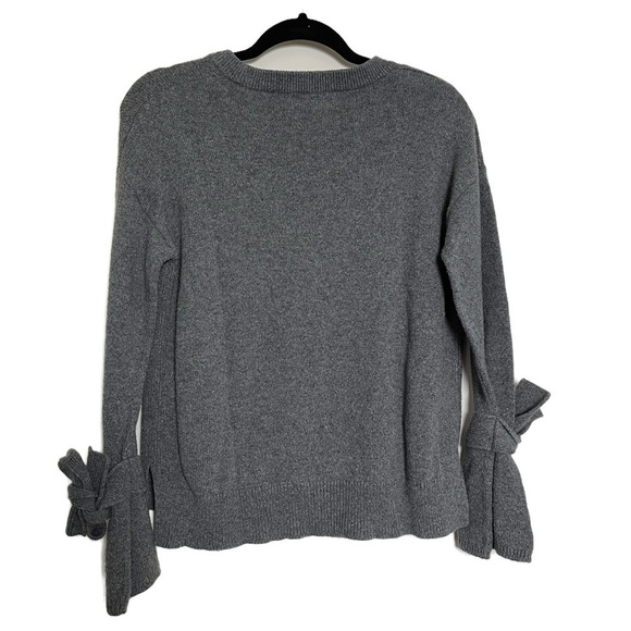 MADEWELL Tie-Cuff Gray Pullover Sweater - XSmall - Picture 4 of 10